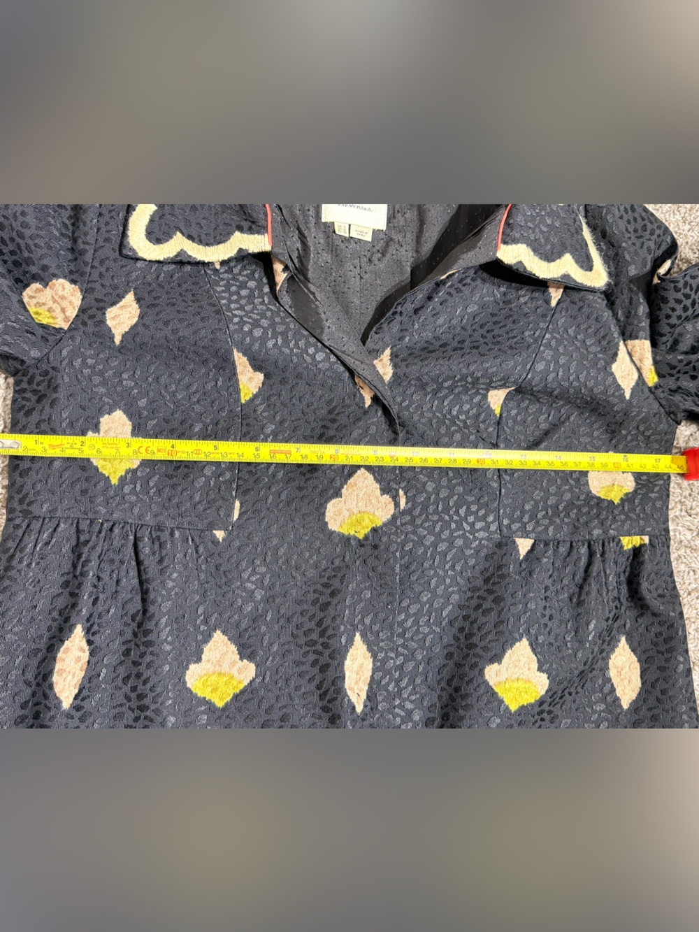 Anthropologie Elevenses Embroidered Silk Blend Coat Sz 0 - Picture 14 of 15